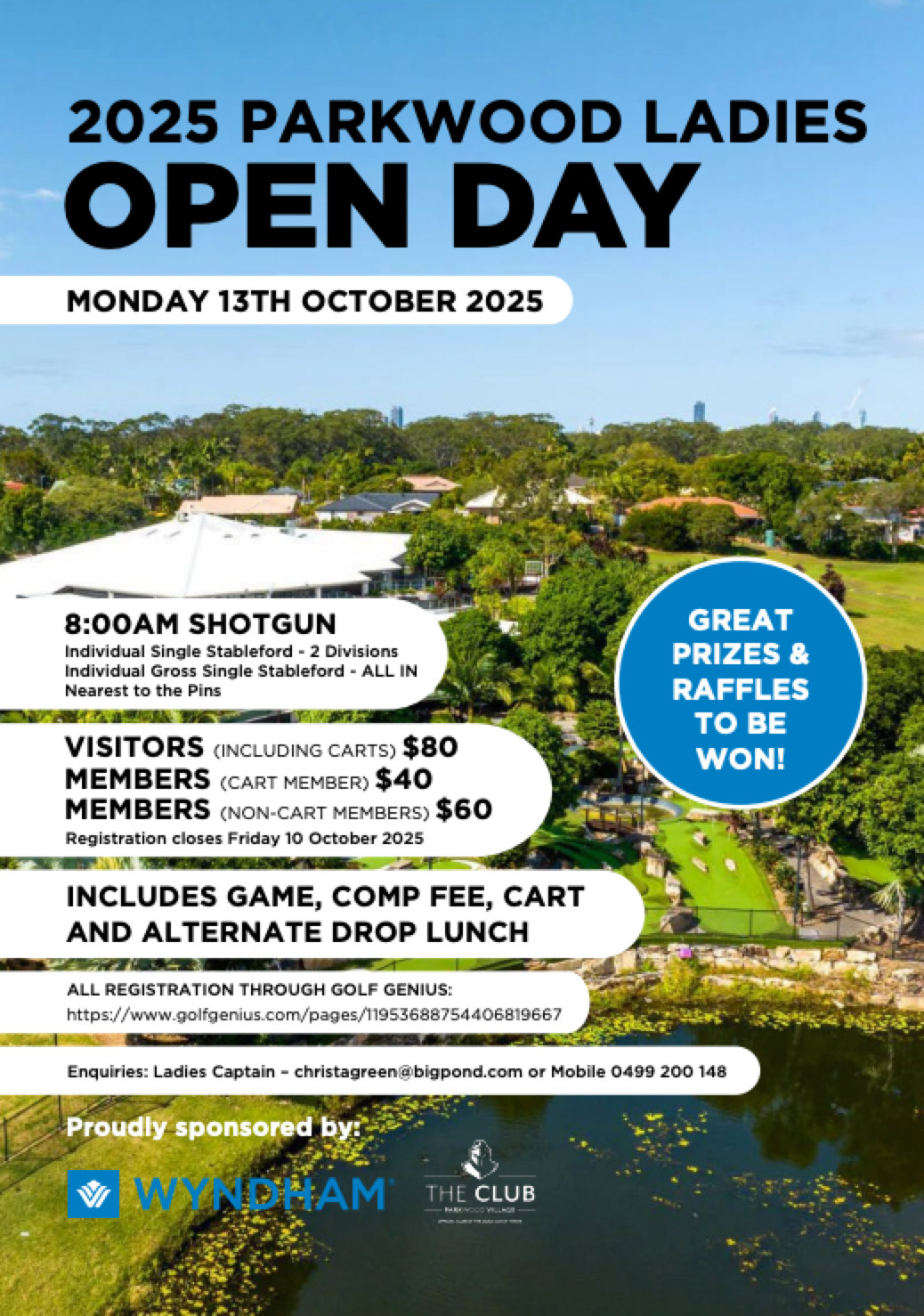 Parkwood Ladies Open Day 2025 Flyer